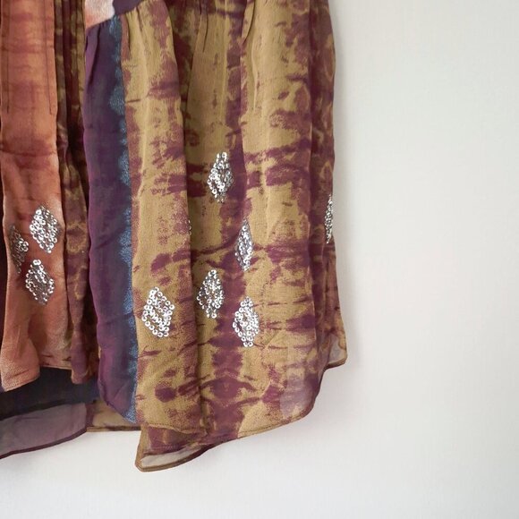 NWOT Zara sequin embroidered boho inspired mini skirt, L - Picture 9 of 10